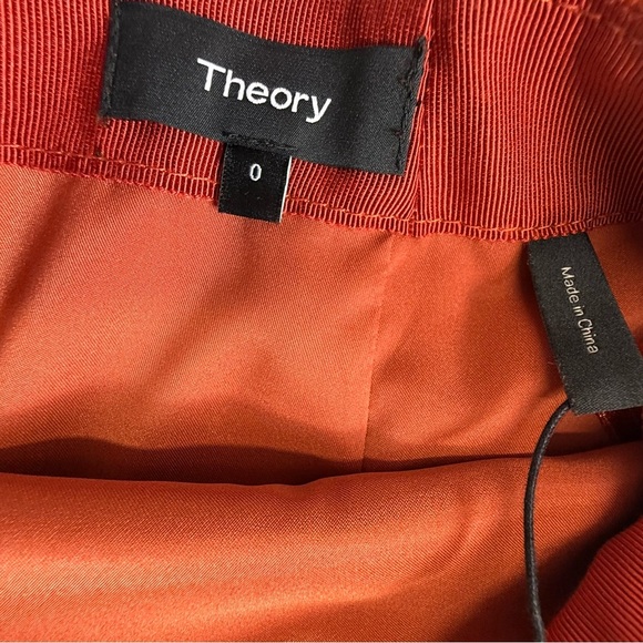 Theory 100% Lamb Leather Suede Mini Skirt. Size 0 - Picture 10 of 11